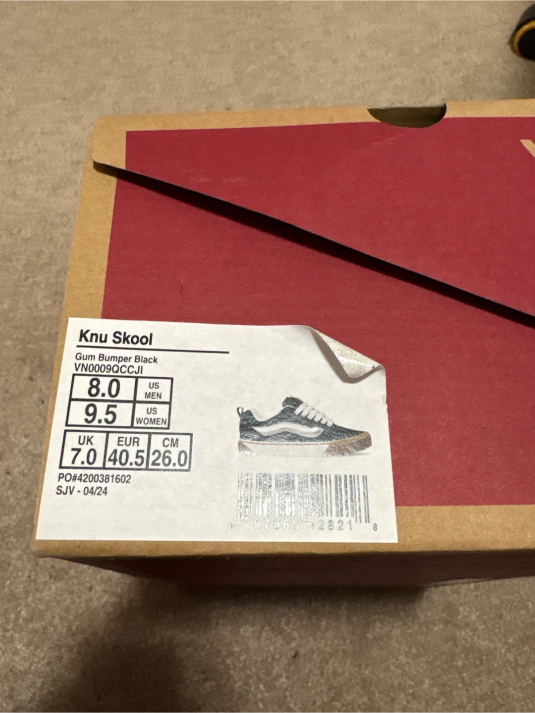 Vans Knu Skool Gum Bumper Black Skate Shoes - photo 3
