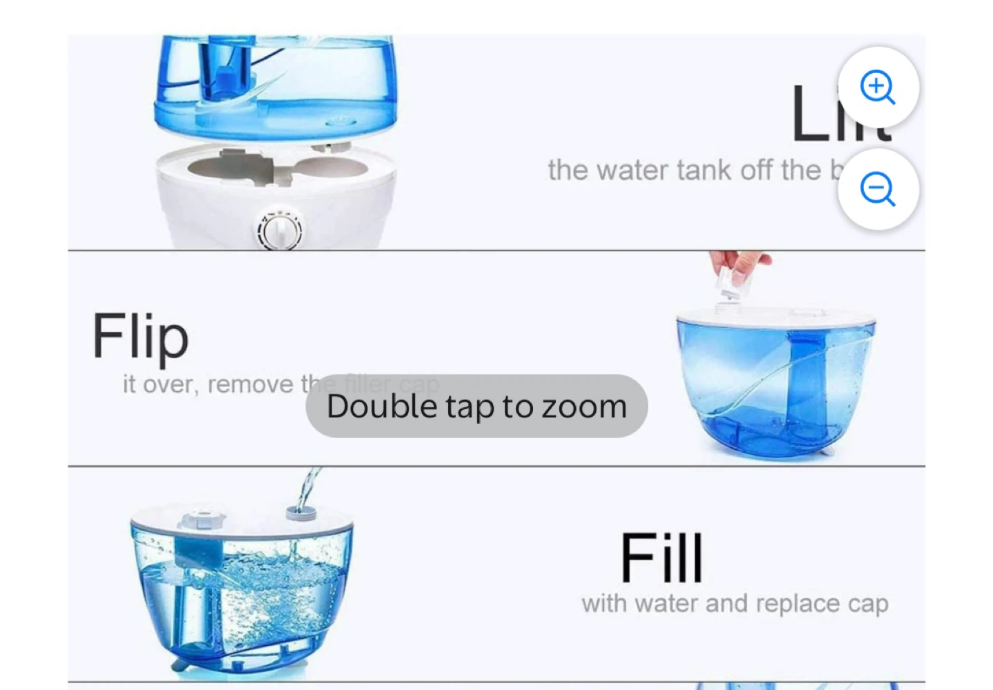 Compact 2.2L Humidifier - Blue/White - photo 2