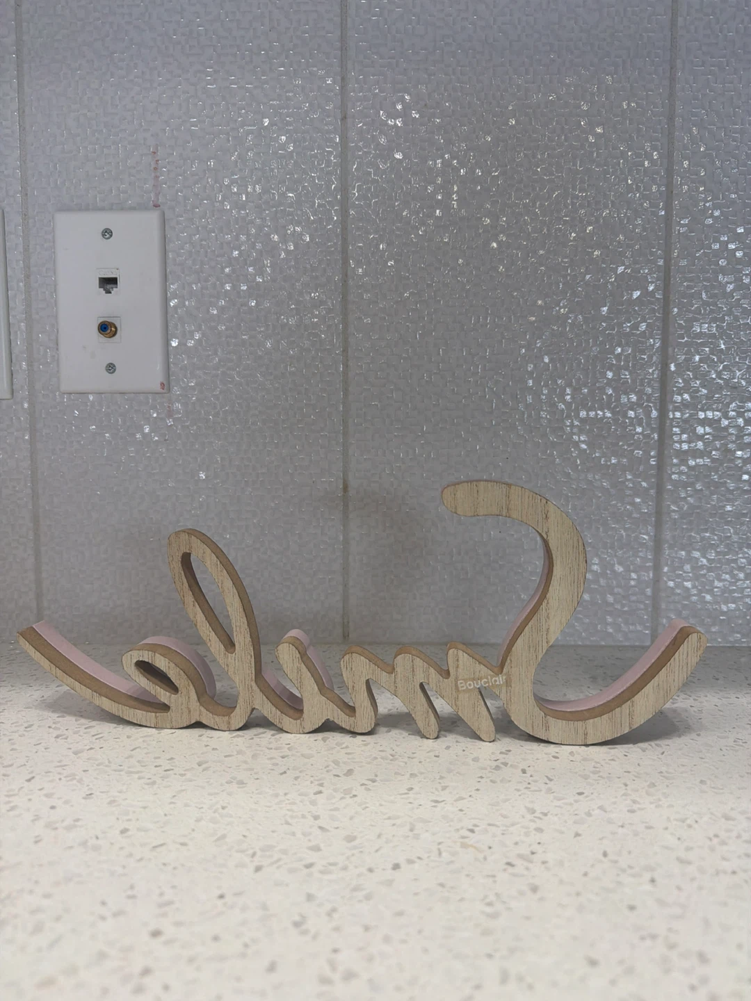 Wooden "Smile" Sign - photo 2