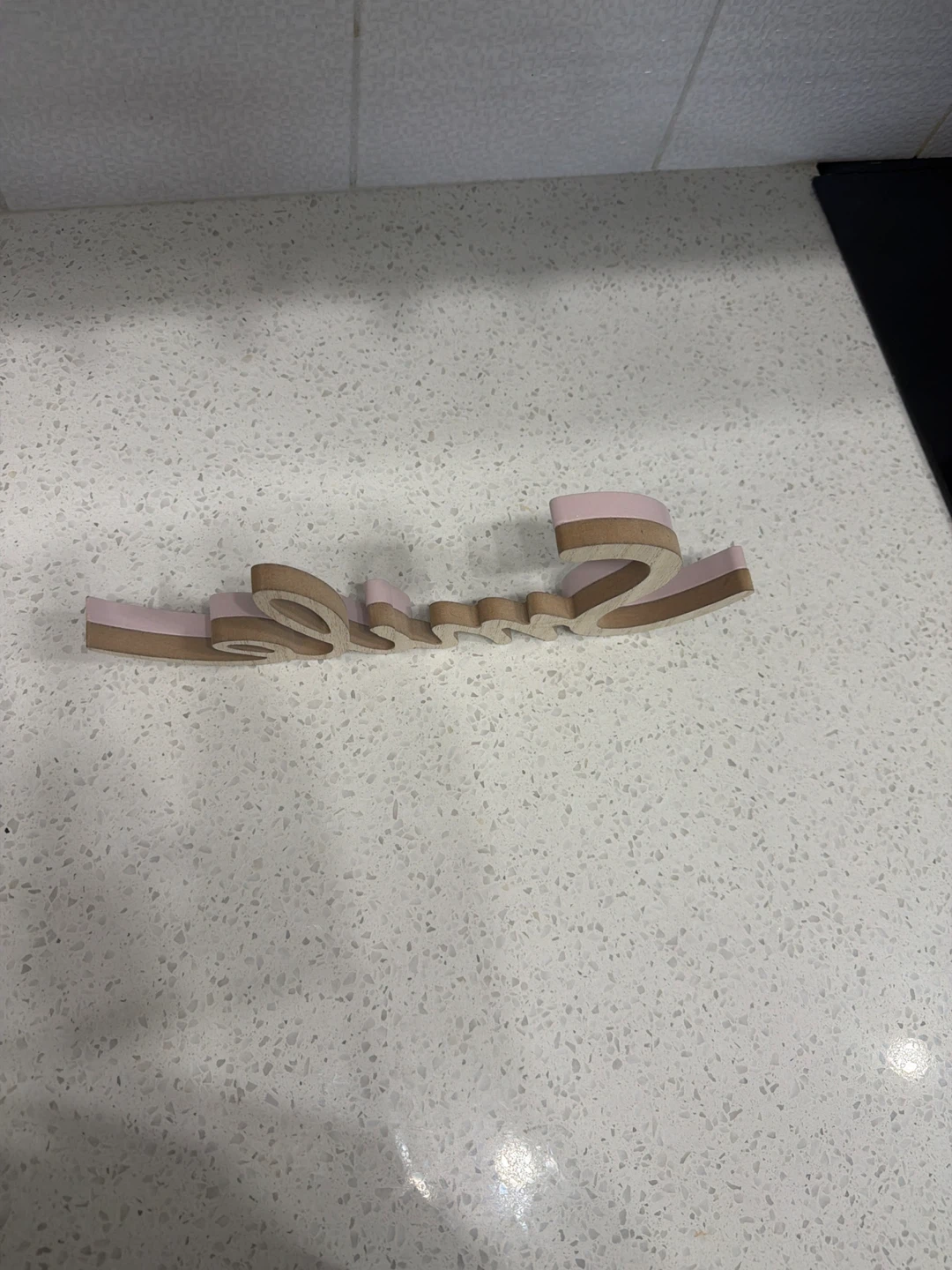 Wooden "Smile" Sign - photo 3