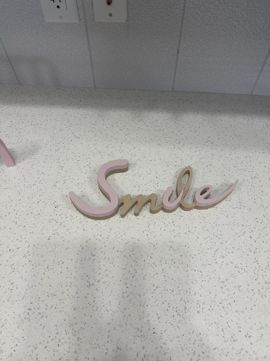 Wooden "Smile" Sign - photo 4