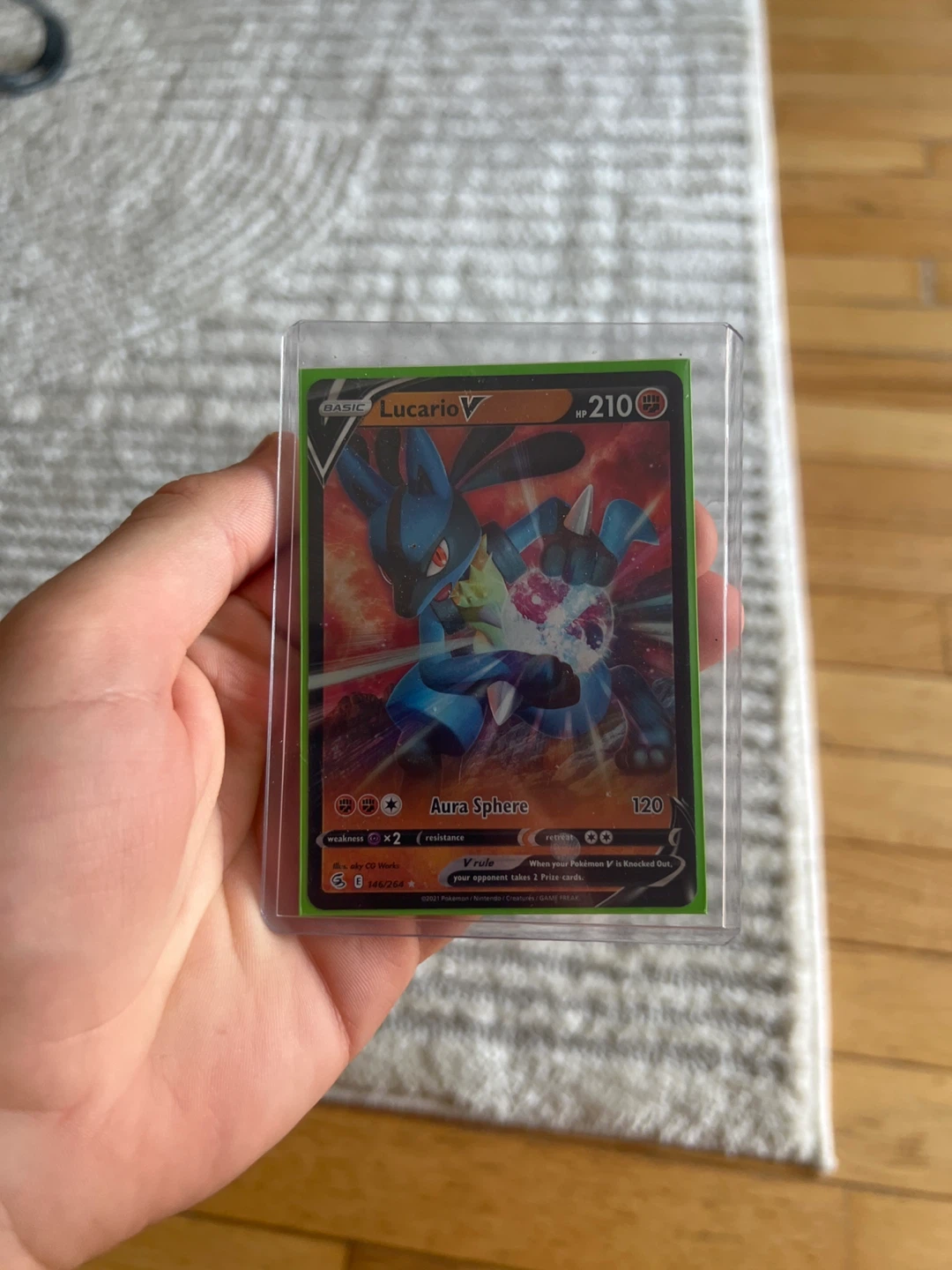 Pokemon Lucario V Trading Card