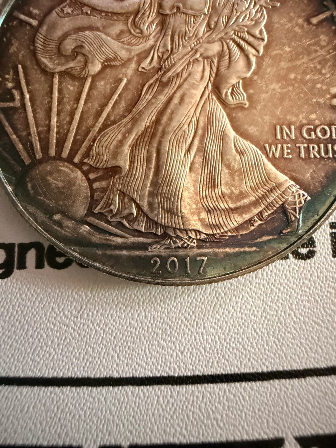 2017 American Silver Eagle One Dollar Coin w/Toning - photo 2