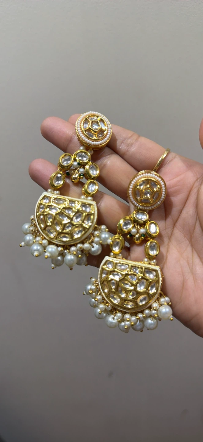 Indian Bridal Jewellery Set - Necklace & Earrings - photo 4