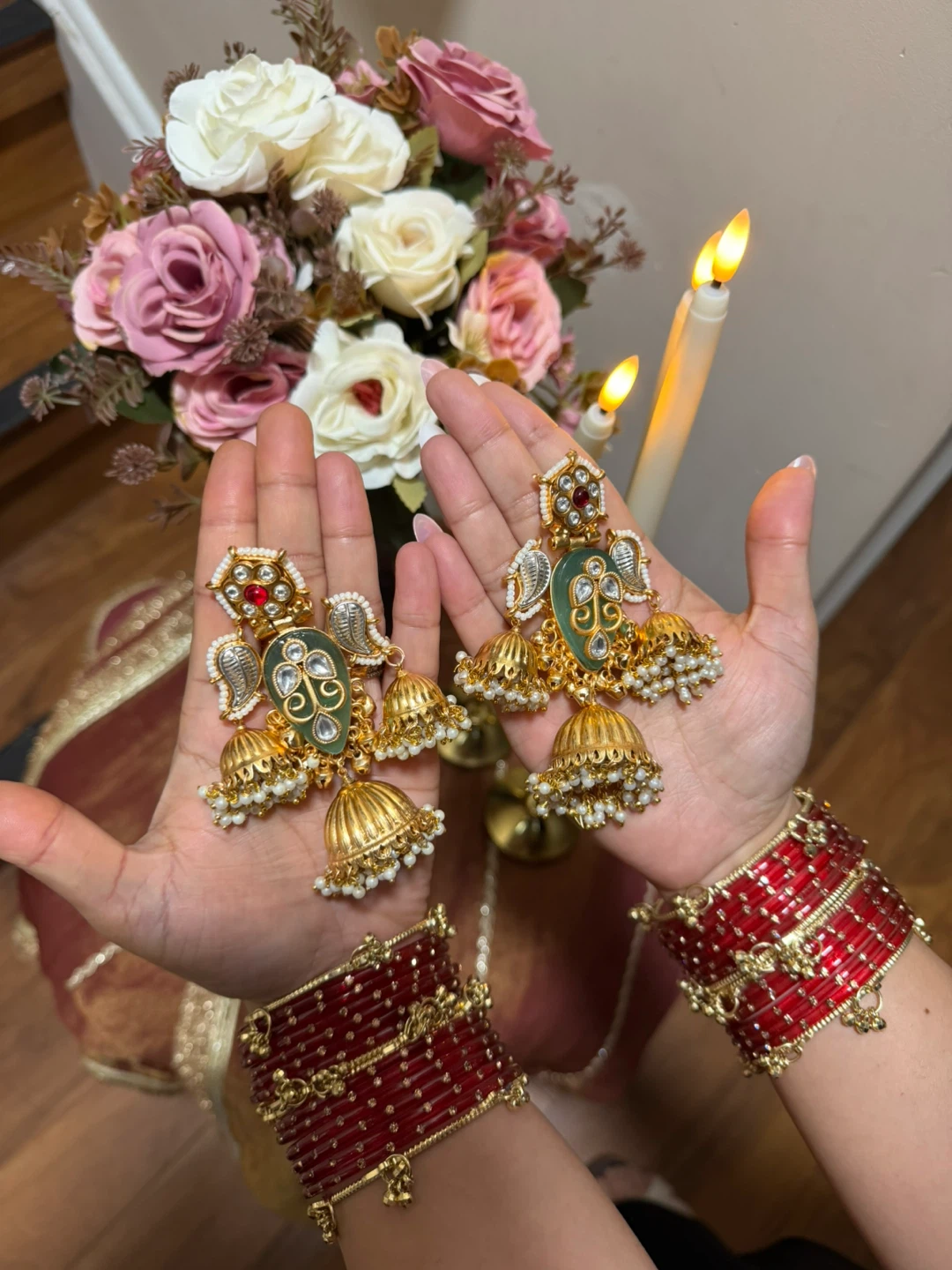 Indian Bridal Jewellery Set - Necklace & Earrings - photo 5