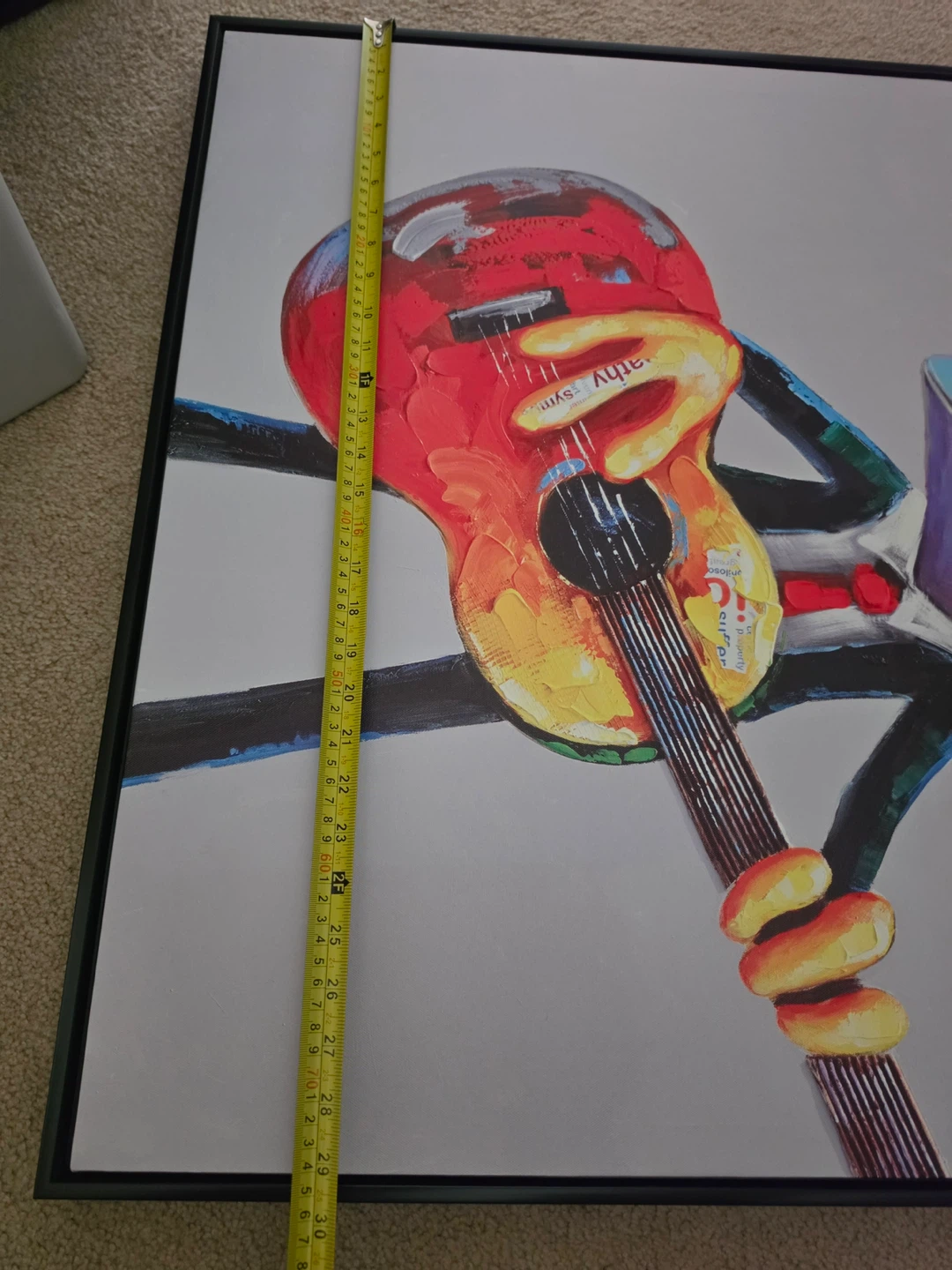 Framed Wall Art - Frog Musician Painting - photo 3