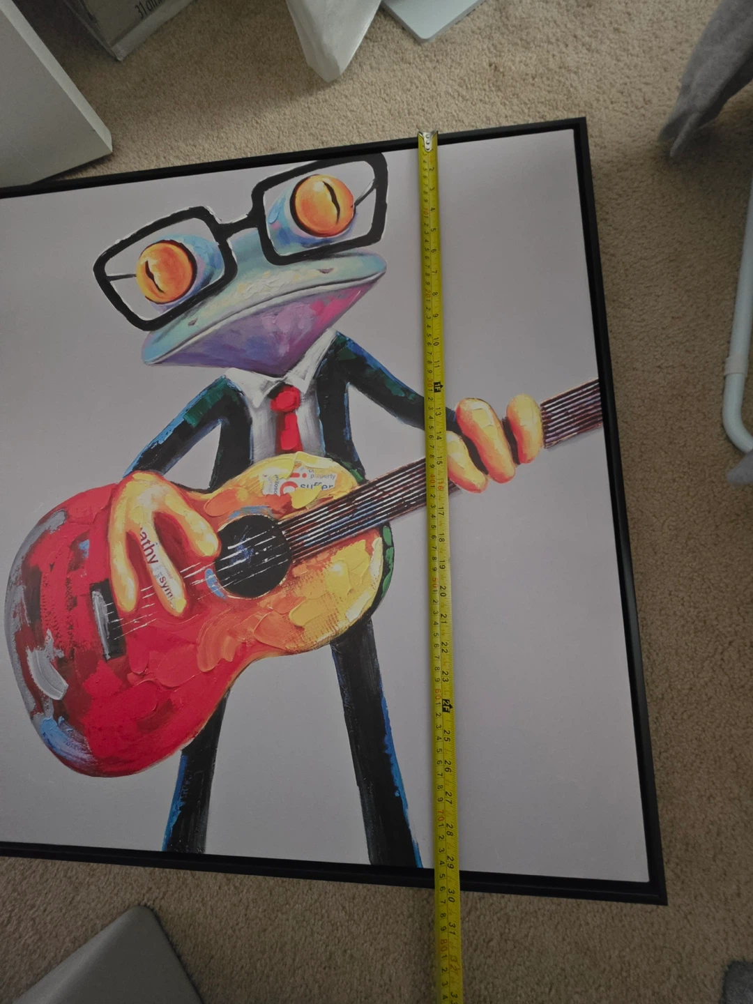 Framed Wall Art - Frog Musician Painting - photo 4