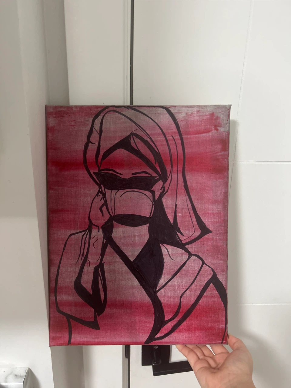 Canvas Painting of Woman with Headscarf