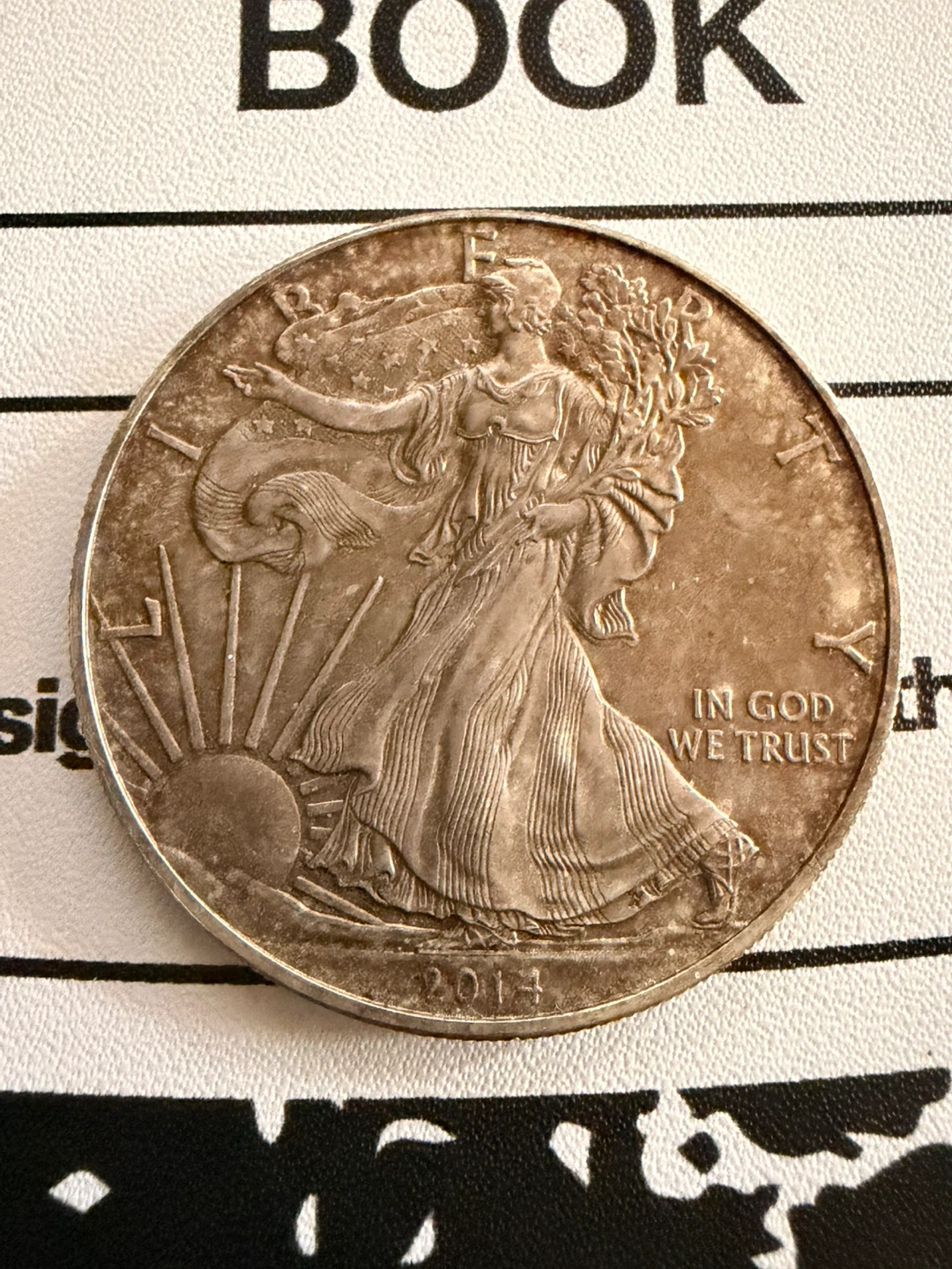 2014 American Eagle 1 oz Silver One Dollar Coin w/Toning