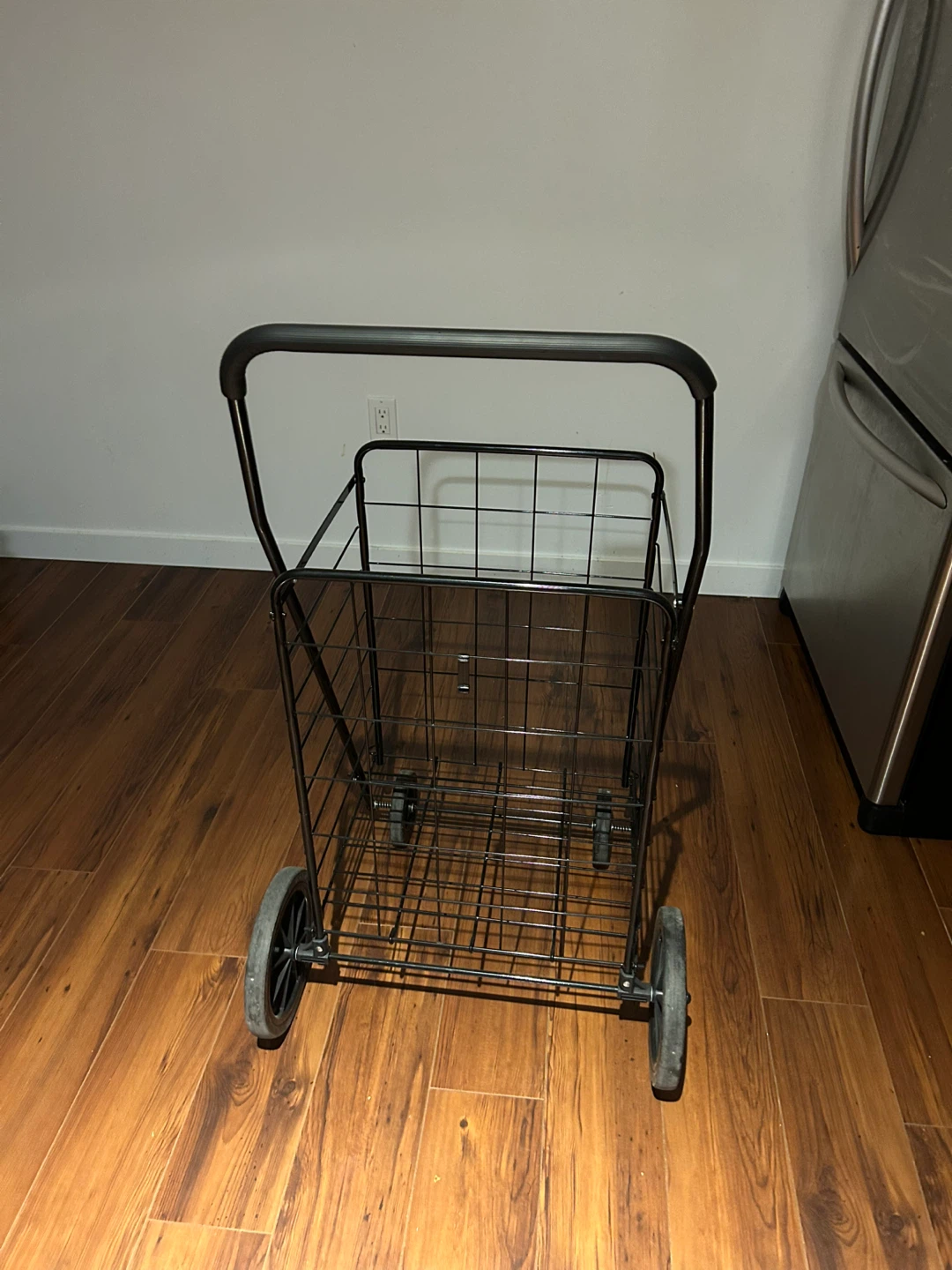 Black Folding Shopping Cart - photo 3
