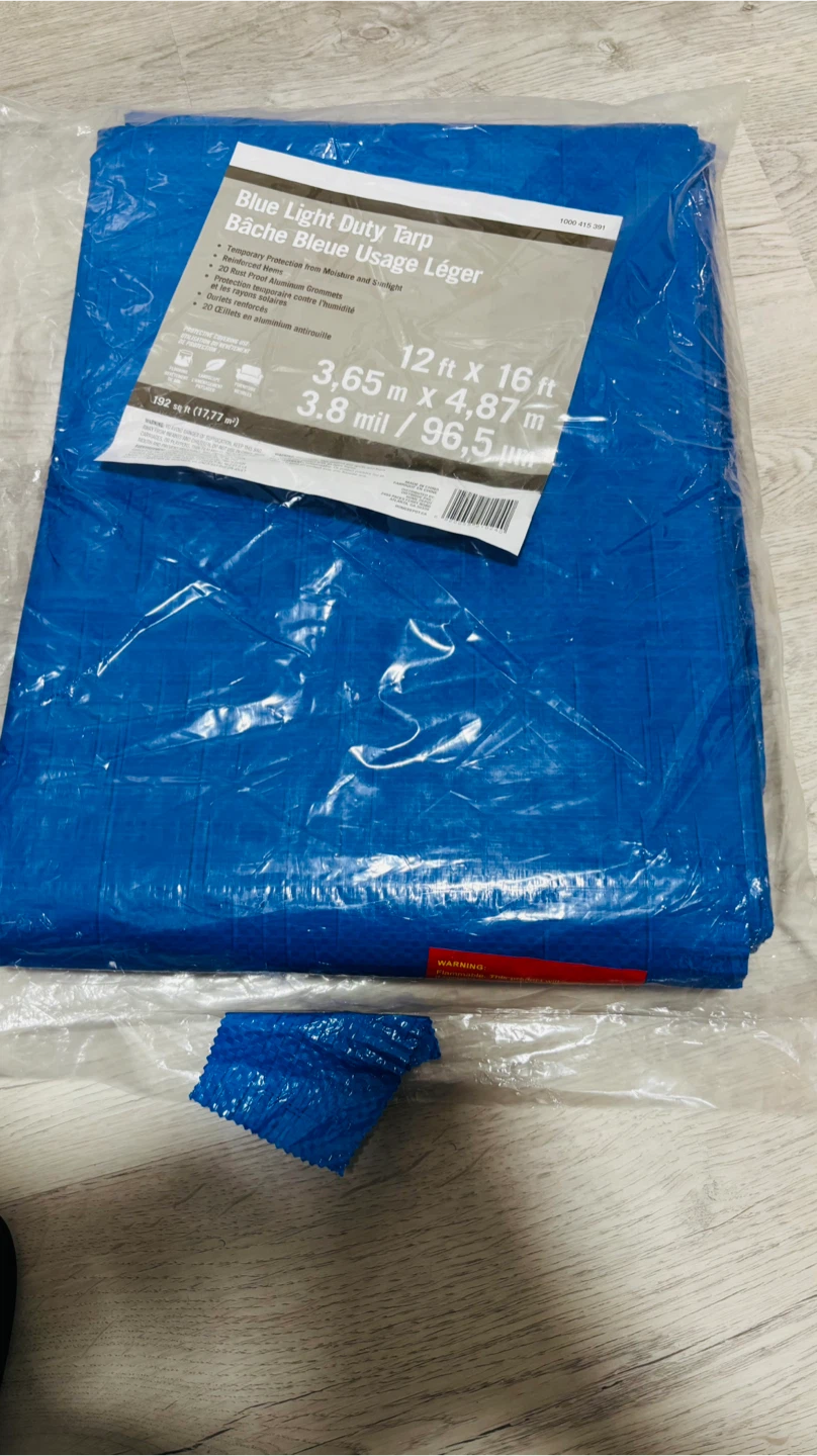 Blue Light Duty Tarp 12 ft x 16 ft - photo 2