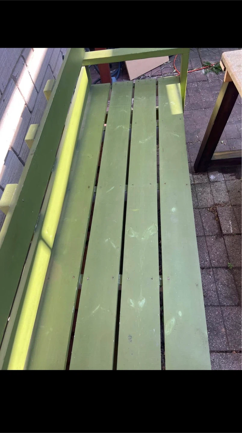 Green Wooden Outdoor Bench - photo 4