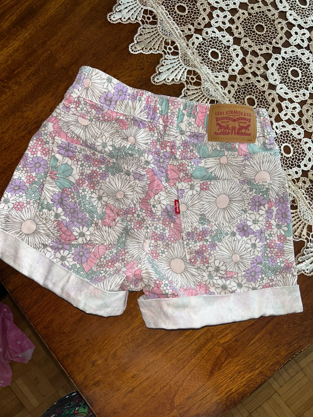 Levi's Floral Print Shorts - Size 7 - photo 2