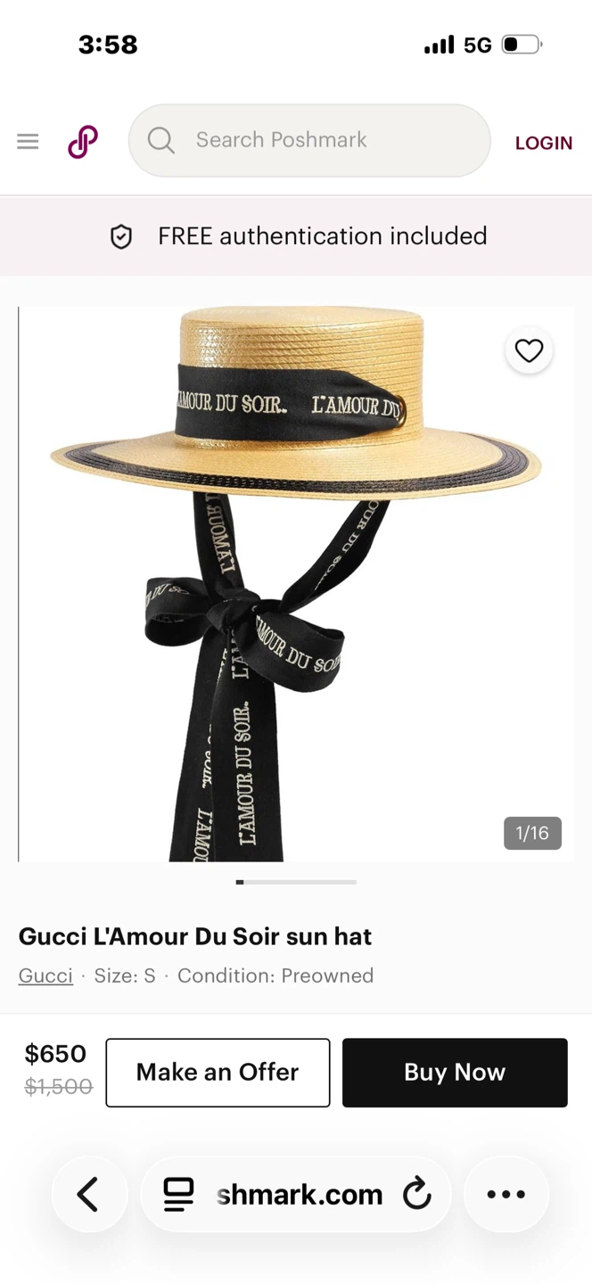 GUCCI Straw Hat L'Amour Du Soir - photo 2