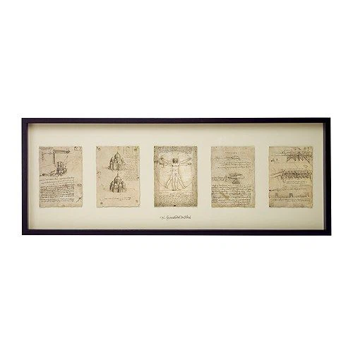 IKEA Da Vinci drawings framed