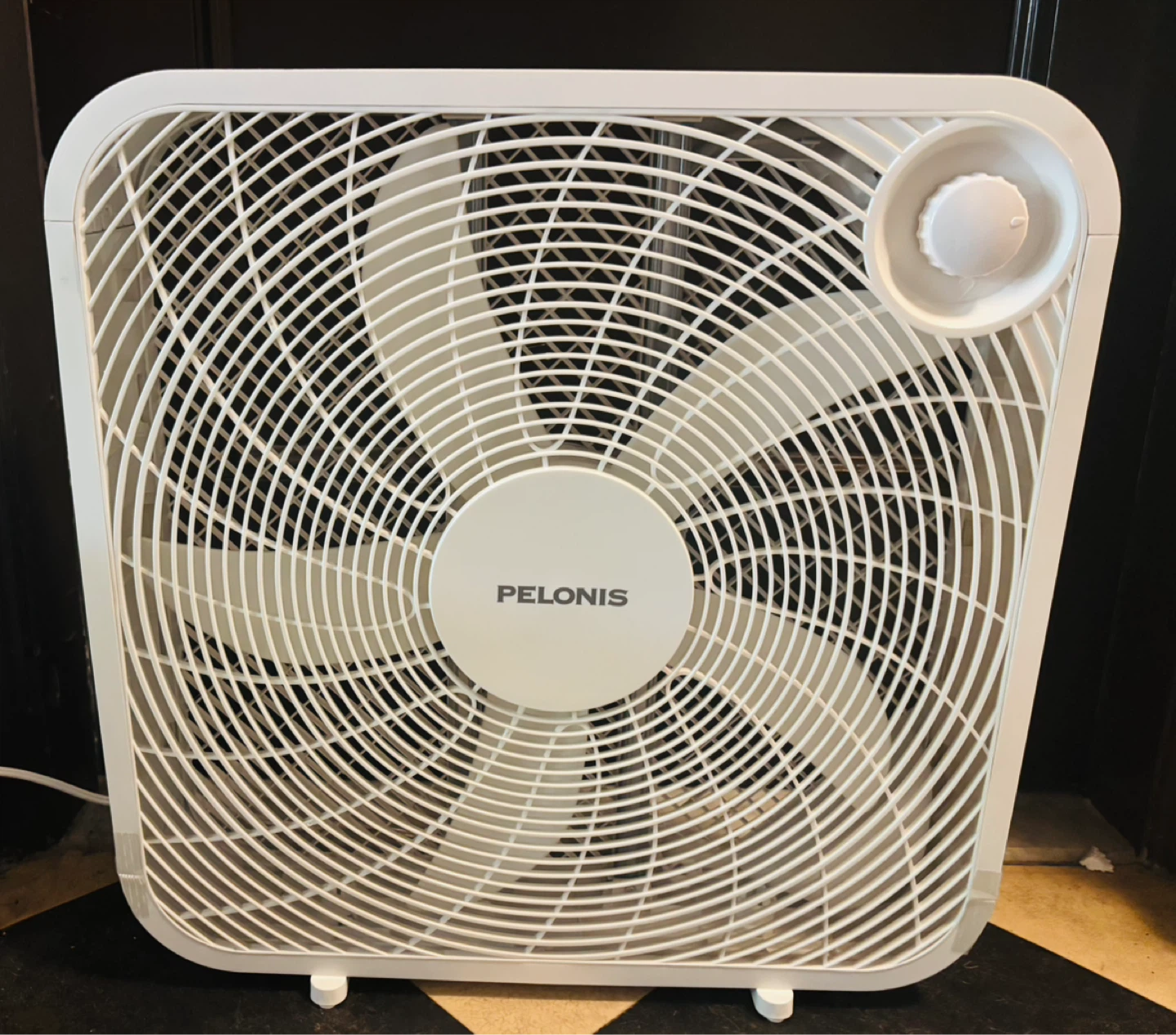 Pelonis 3-Speed Box Fan, White