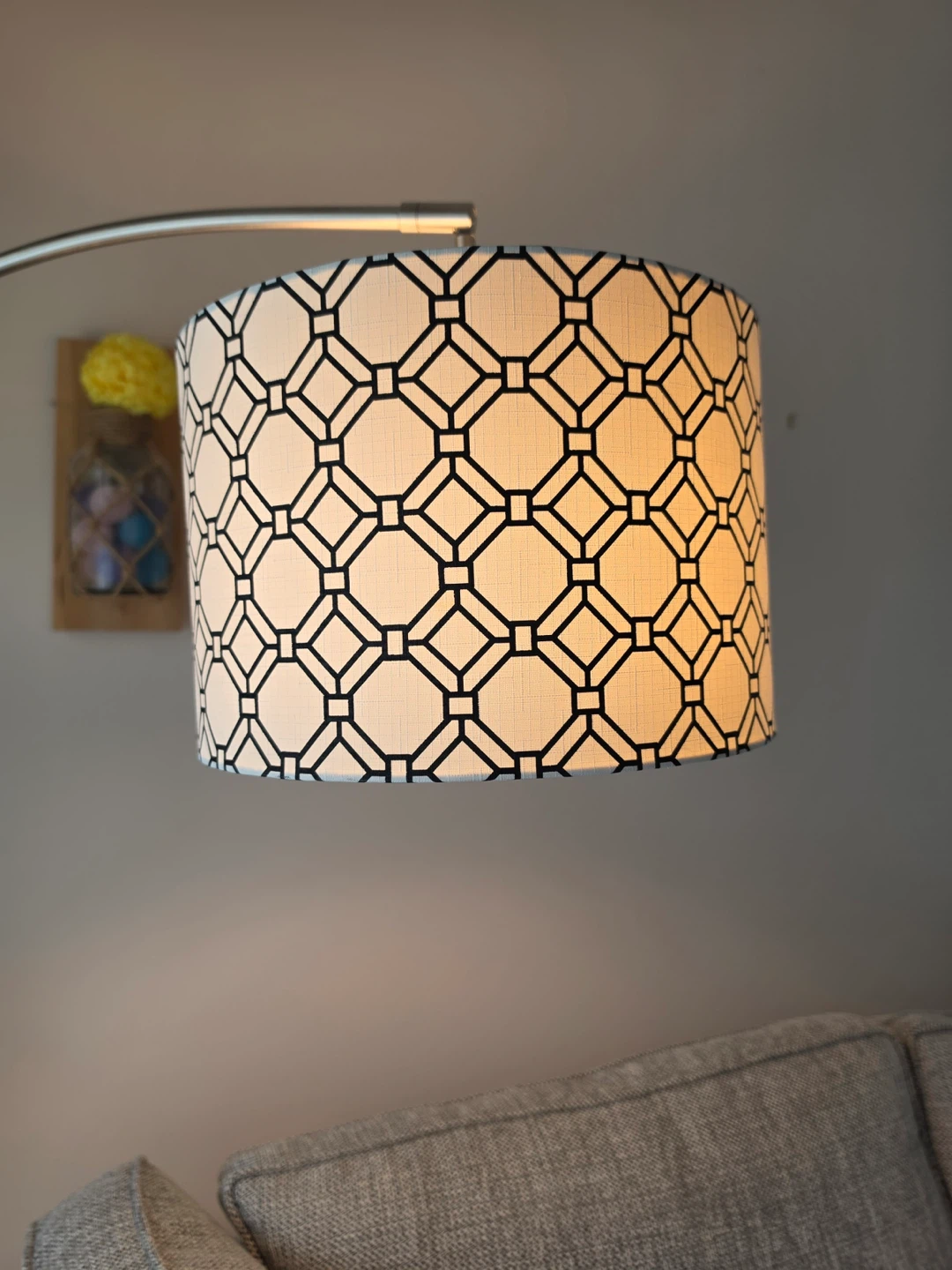 Arc Floor Lamp with Geometric Shade - photo 3