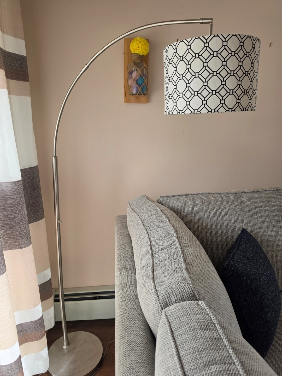 Arc Floor Lamp with Geometric Shade - photo 4