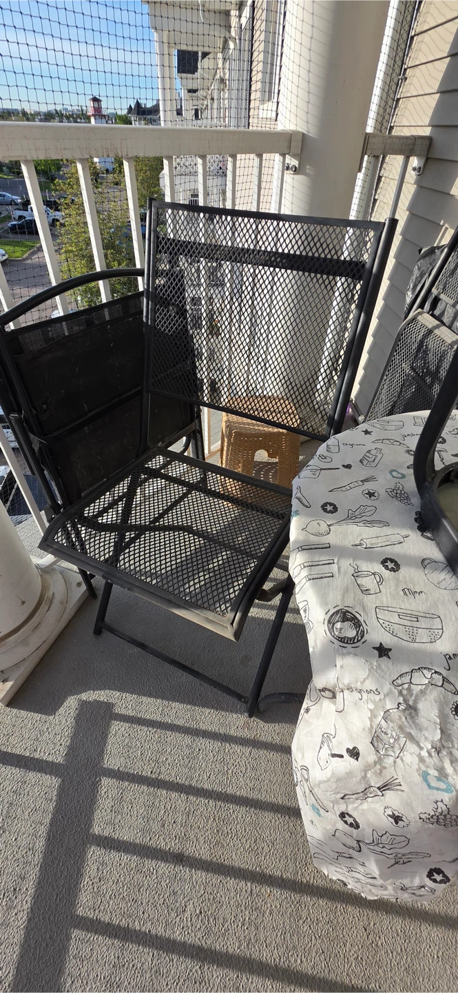 Black Metal Folding Outdoor Chair - photo 3