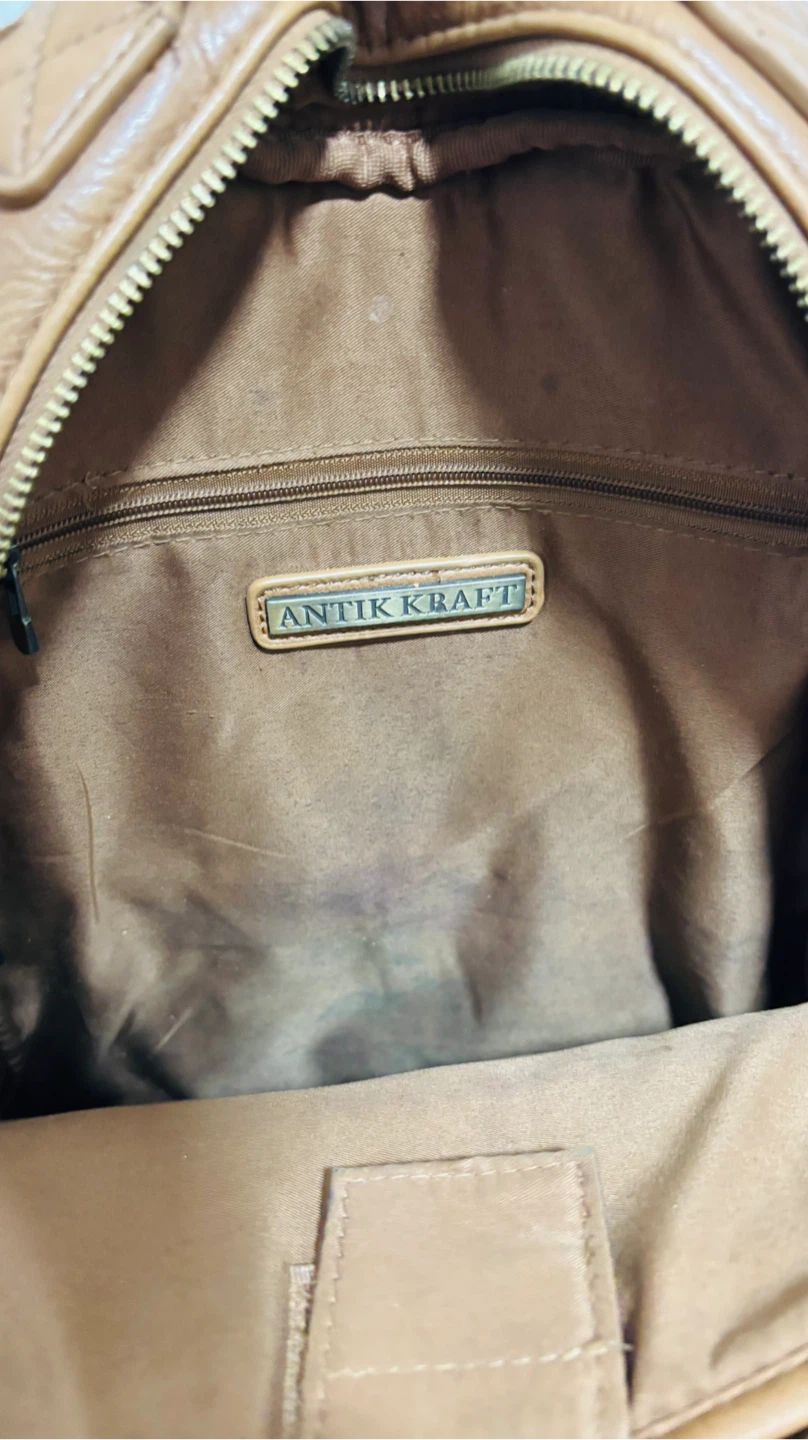 ANTIK KRAFT Brown Faux Leather Backpack - photo 3