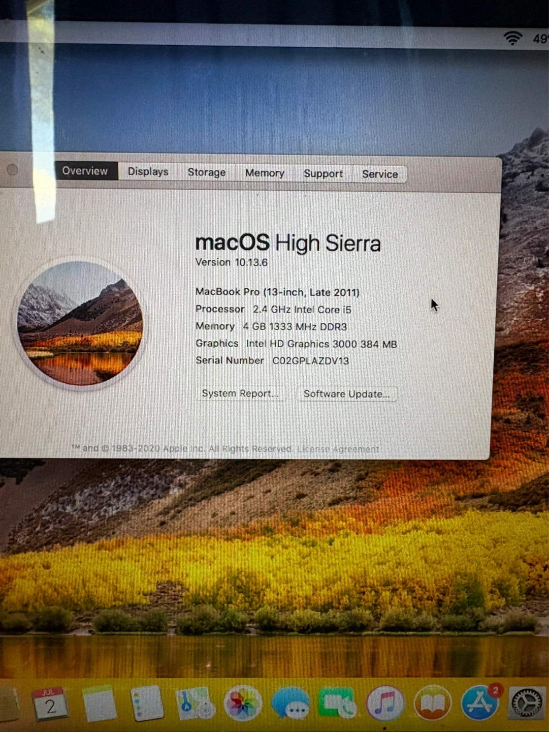 Apple MacBook Pro 13-inch Late 2011