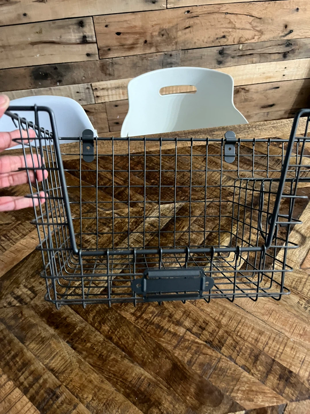 Industrial Gray Large Wire Basket Station - photo 4