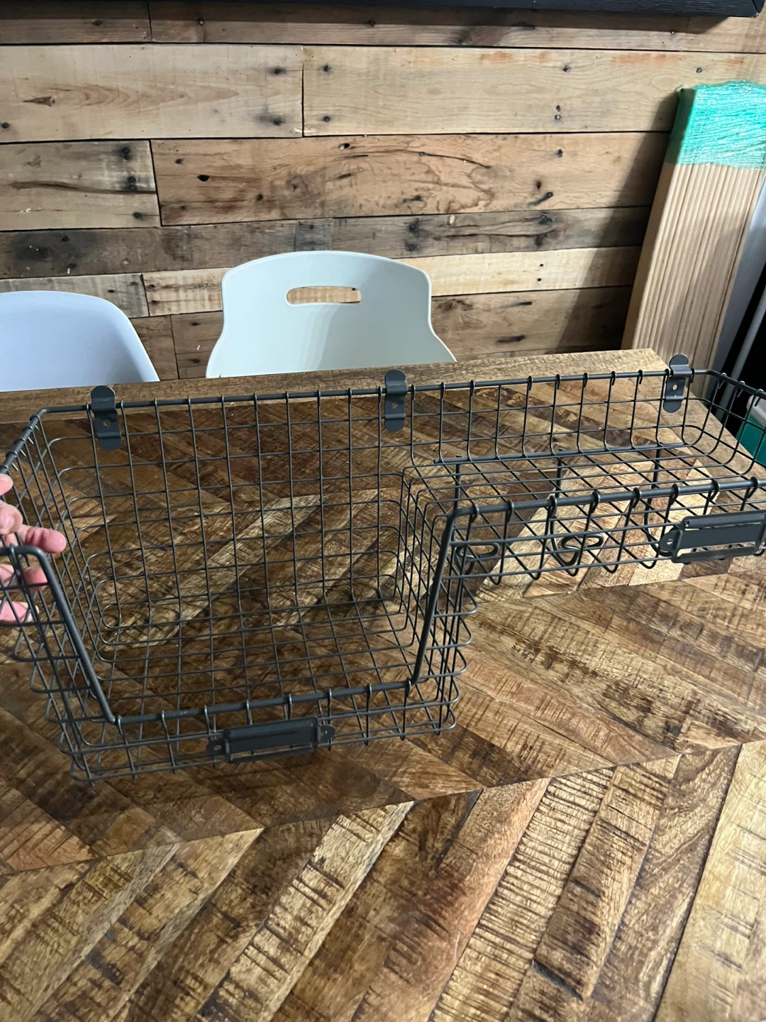 Industrial Gray Large Wire Basket Station - photo 5