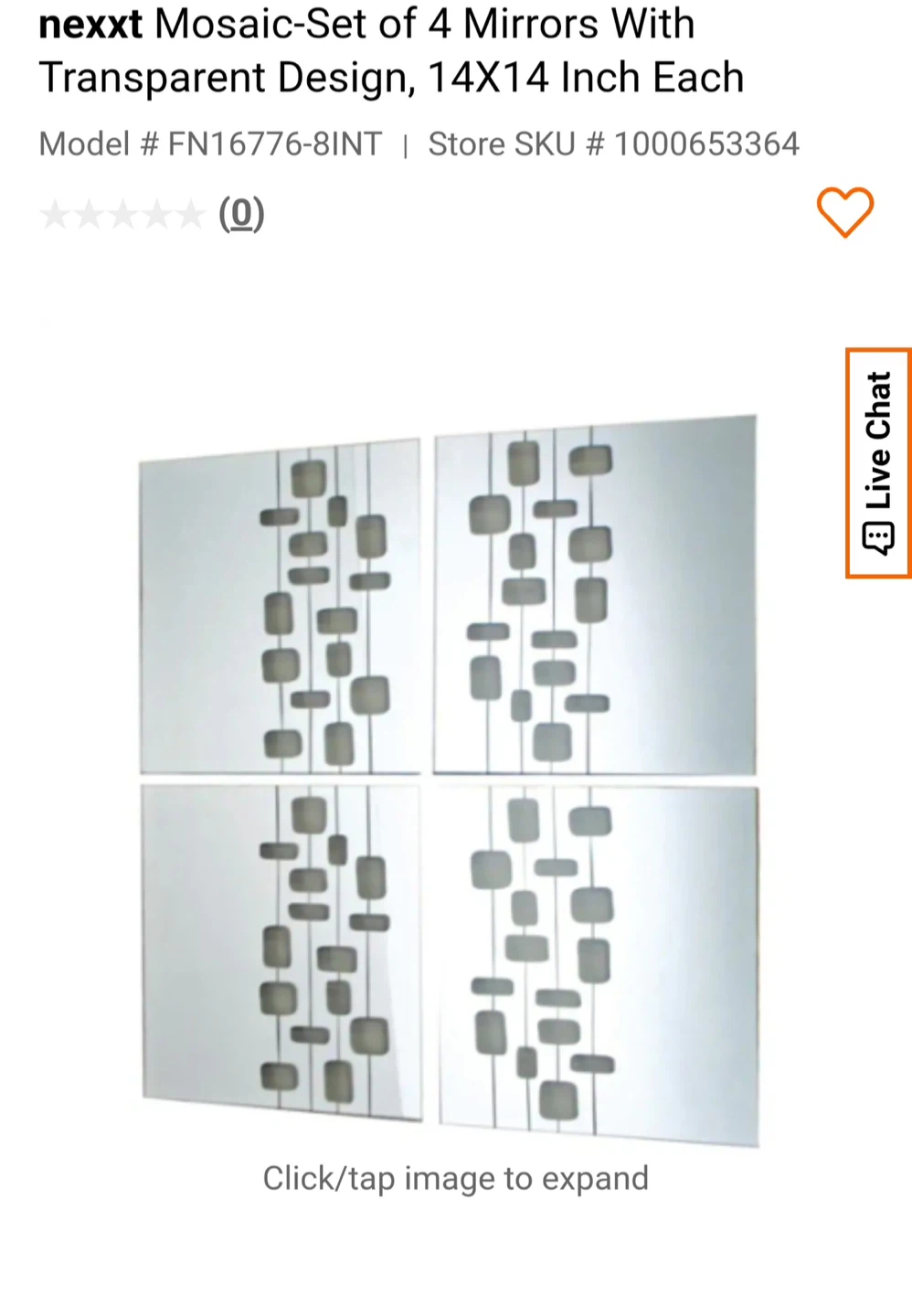 Nexxt Mosaic Set of 4 Mirrors