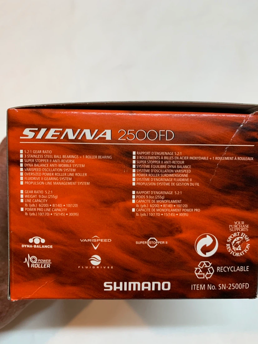 Shimano Sienna 2500FD Fishing Reel - photo 4