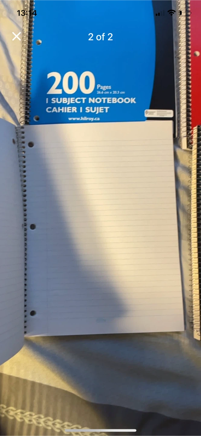 4 Hilroy 200 Page Subject Notebooks (Set of 4) - photo 2