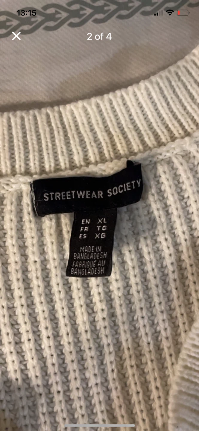 Streetwear Society V-Neck Sweater Vest - White - photo 2