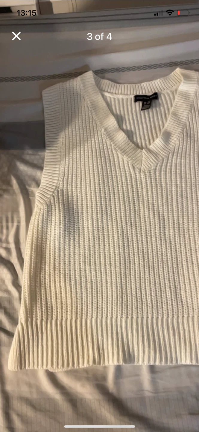 Streetwear Society V-Neck Sweater Vest - White - photo 3