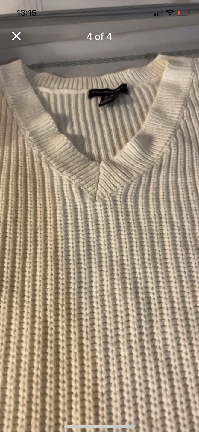 Streetwear Society V-Neck Sweater Vest - White - photo 4