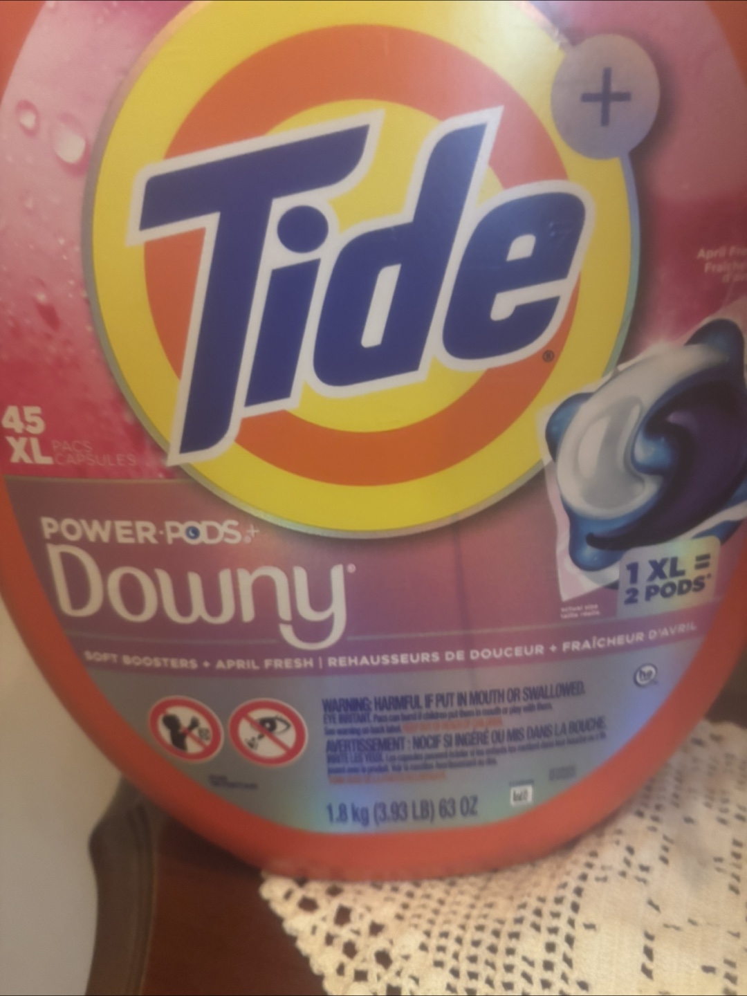 Tide Power Pods with Downy April Fresh Laundry Detergent - photo 2