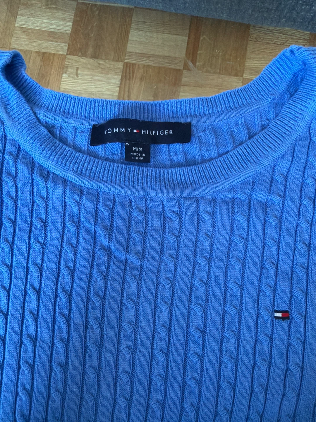 Tommy Hilfiger Blue Cable Knit Sweater M - photo 2