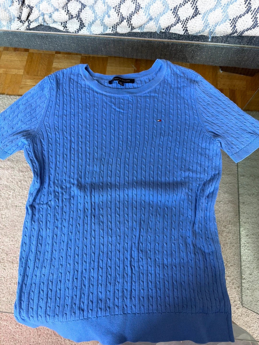 Tommy Hilfiger Blue Cable Knit Sweater M