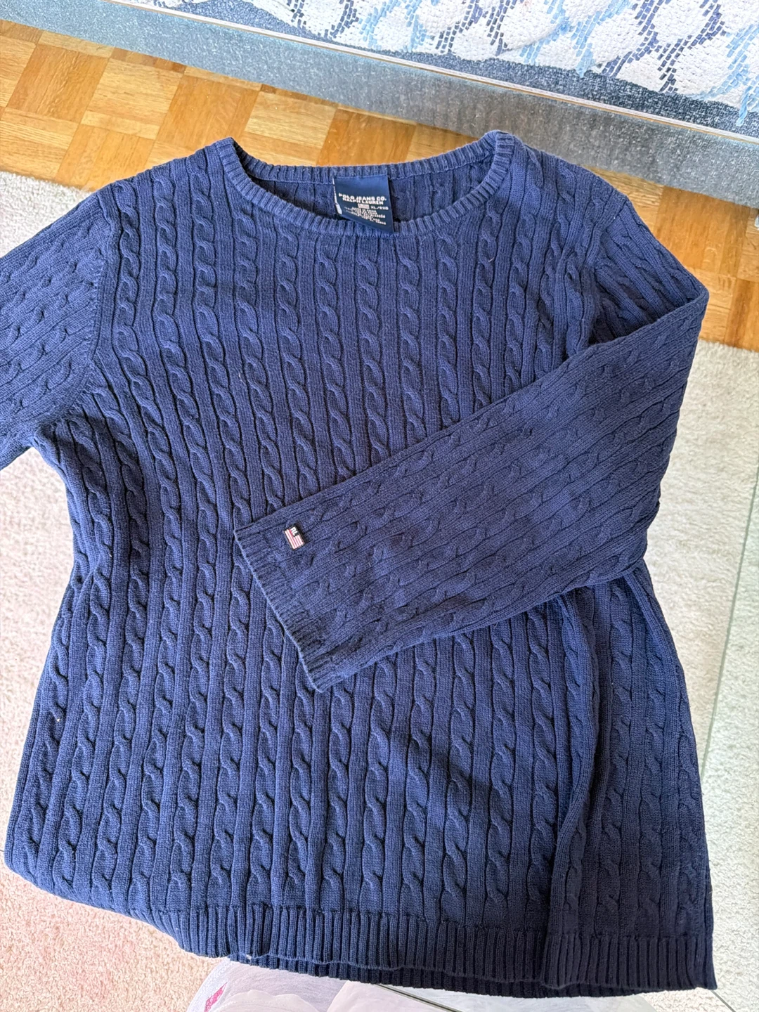Polo Jeans Co. Ralph Lauren Navy Cable Knit Sweater