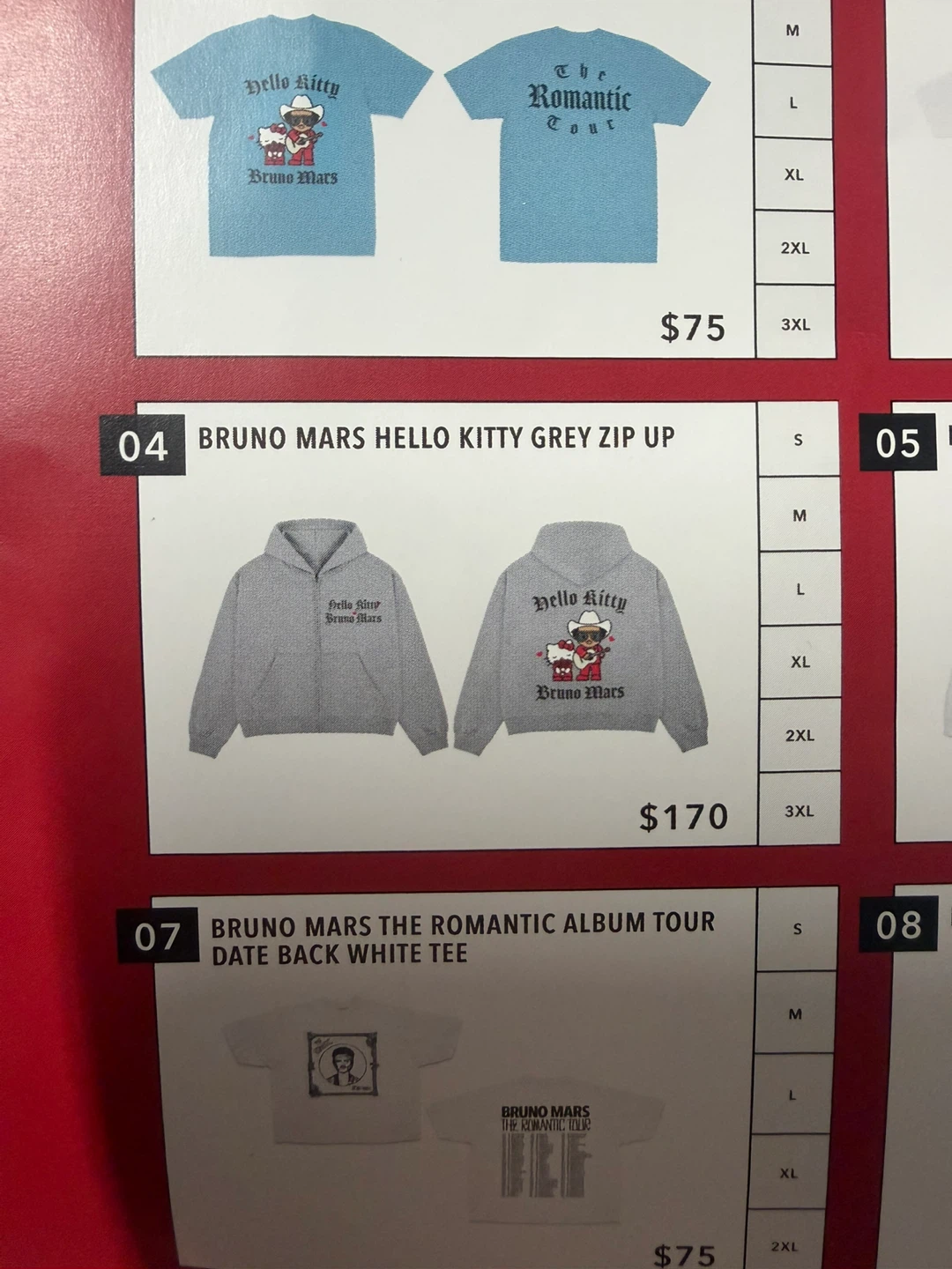 Bruno Mars x Hello Kitty Grey Zip-Up Hoodie (L) - photo 4