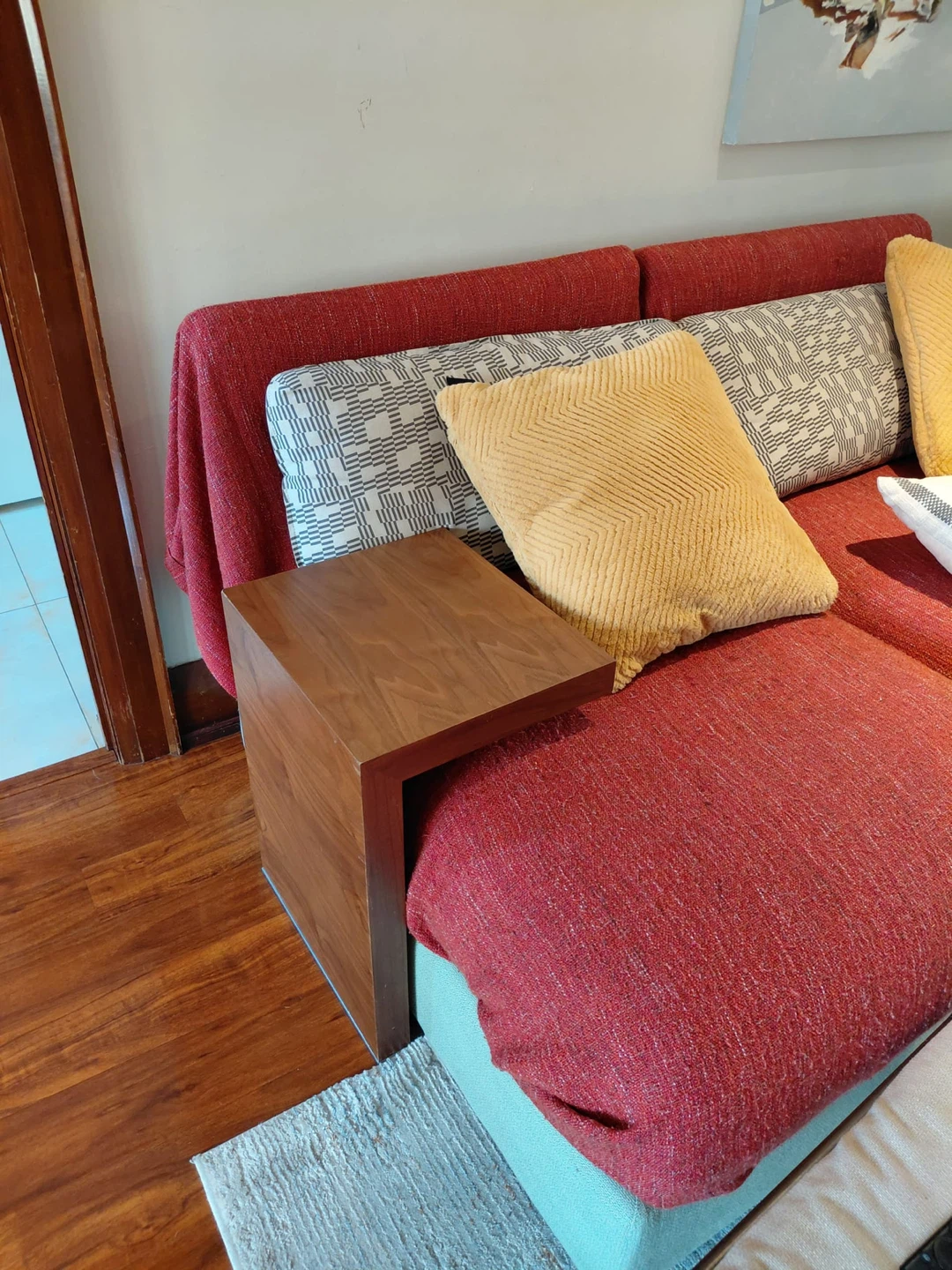 Wooden C-Table End Side Table - photo 4