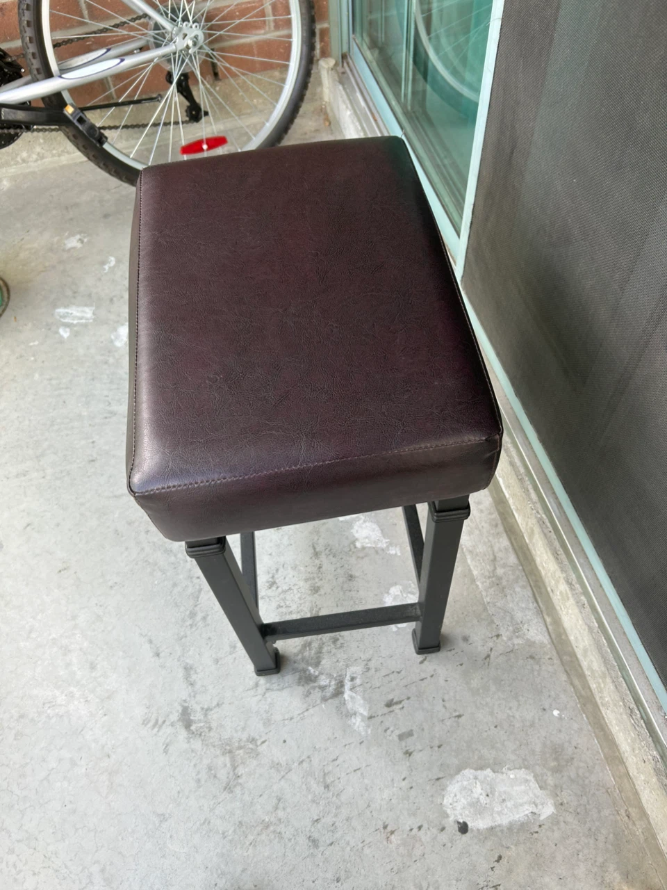 Brown Faux Leather Bar Stool - photo 4