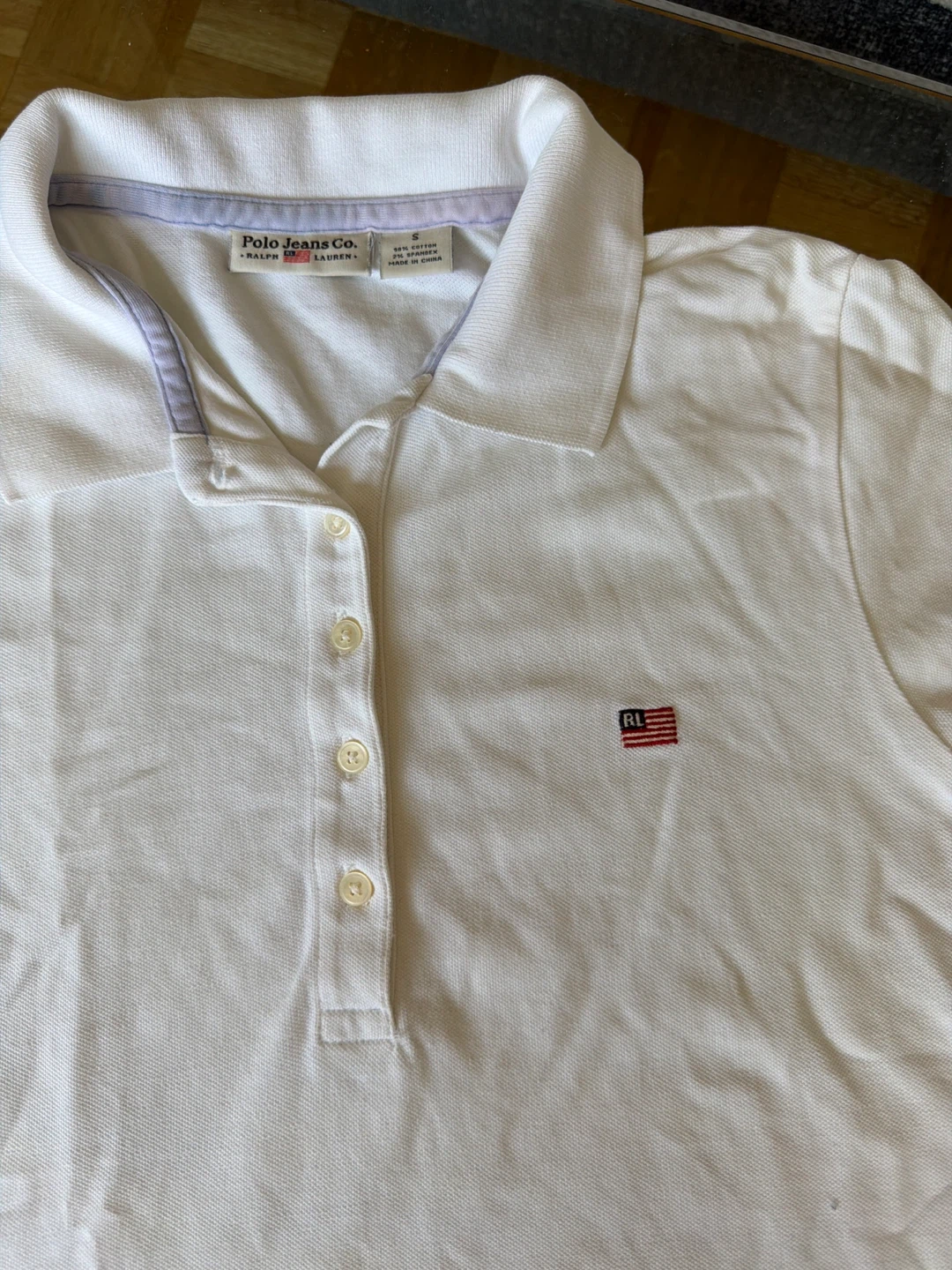 Polo Jeans Co. Ralph Lauren White Polo Shirt - Size S