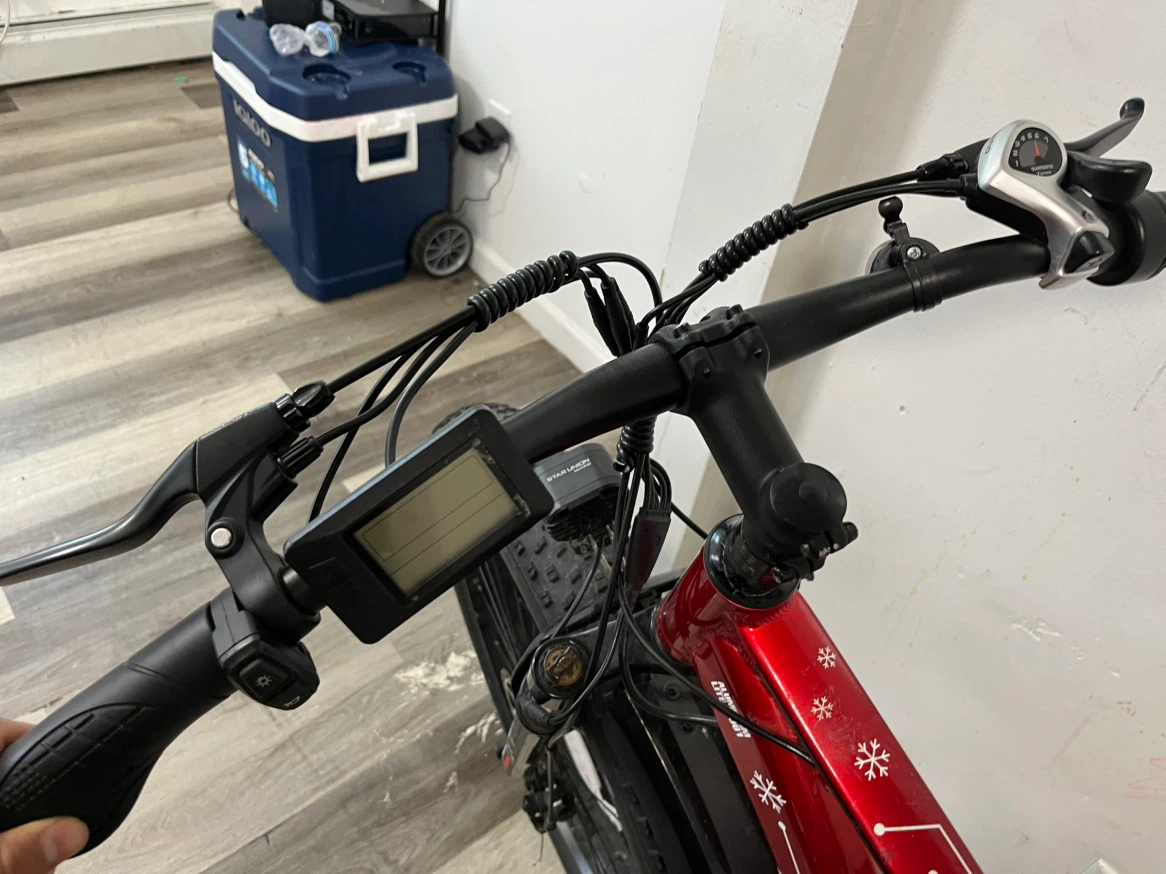 Red Electric Fat Tire Bike