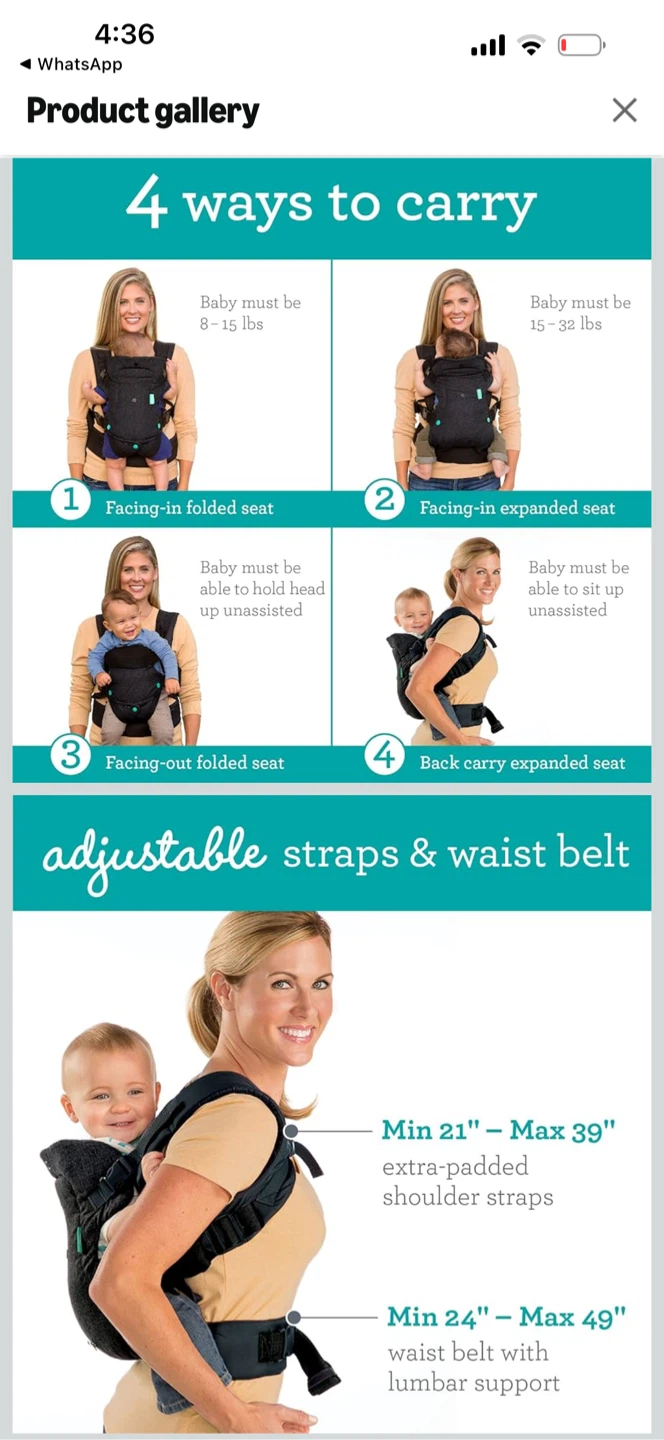Infantino Flip Advanced 4-in-1 Convertible Carrier 2 Pack - photo 3