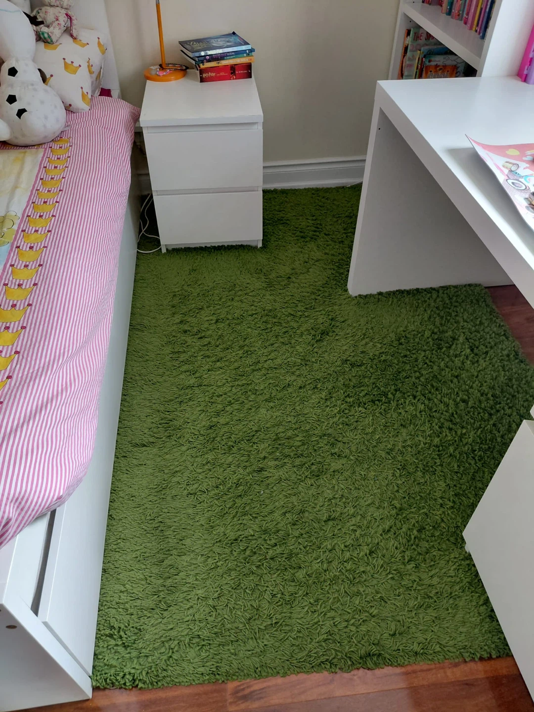 Green Shaggy Area Rug