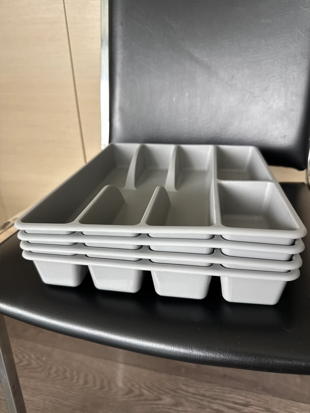 IKEA Grey 7-Compartment Cutlery Organizer Tray - photo 2