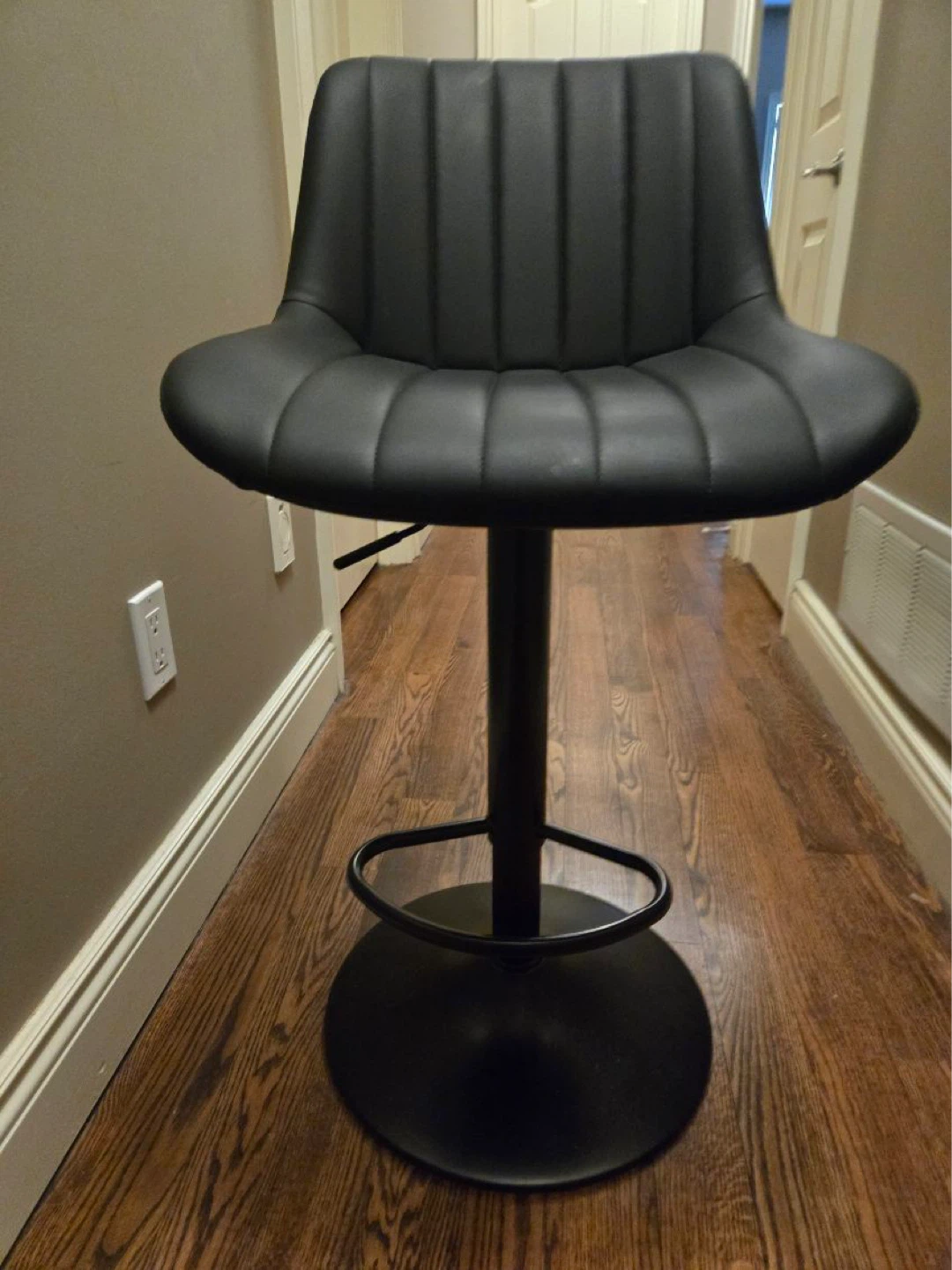 NEW! Black Adjustable Bar Stool Set of 4