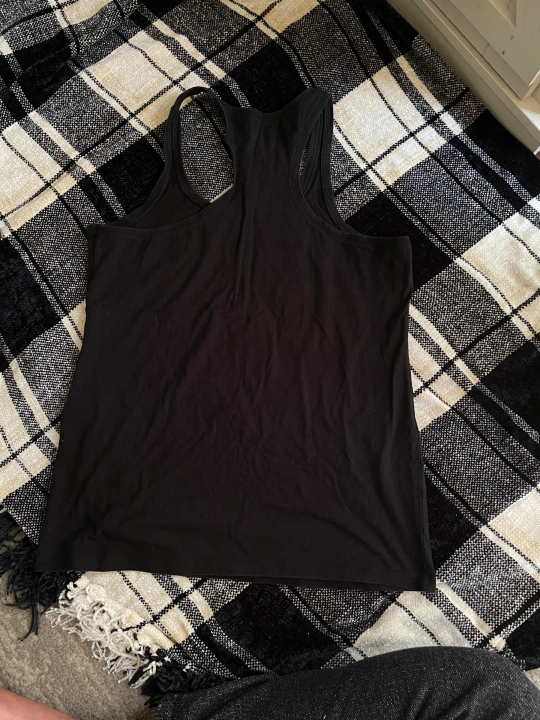 Black Racerback Tank Top - Size L - photo 3