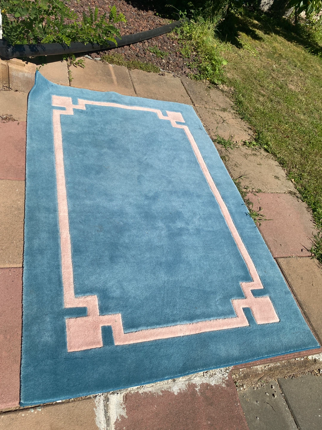Teal and Pink Area Rug