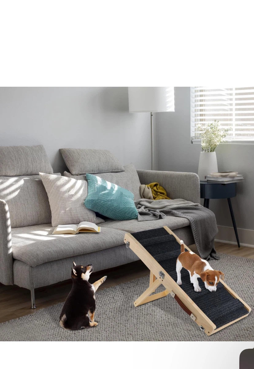 Adjustable Wooden Pet Ramp with Non-Slip Mat - photo 5