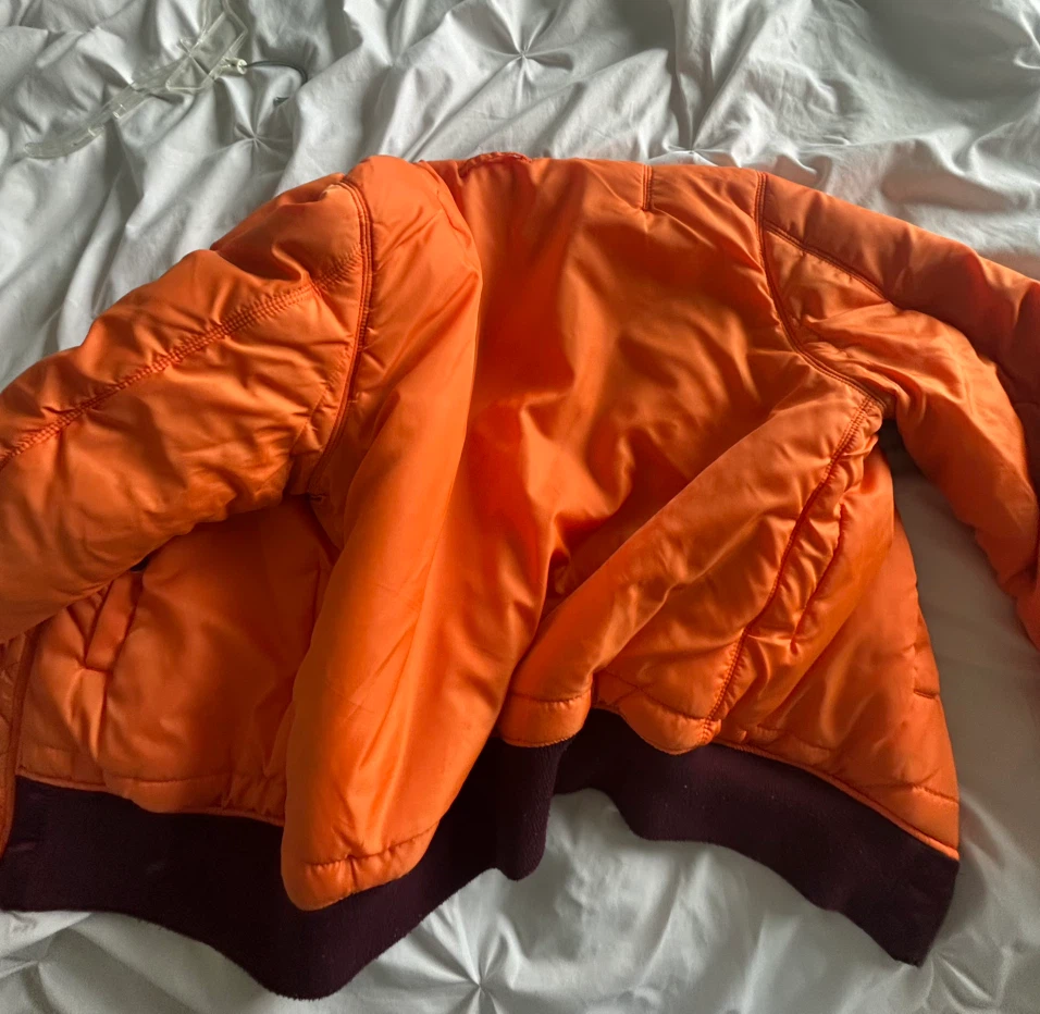 $120 or BO Red w Reverse Orange Side Alpha Industries Bomber - photo 3